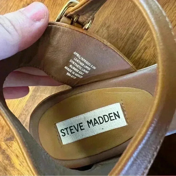 Steve Madden Women Block Heel Ankle Strap Sandals Size  9.5 - Picture 2 of 5